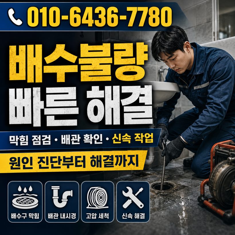 구산면 하수구막힘 빠른출동 1