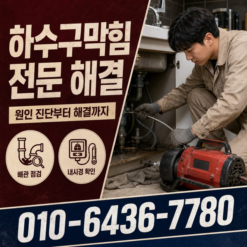 성건동 지역 하수구뚫음 관련 이미지